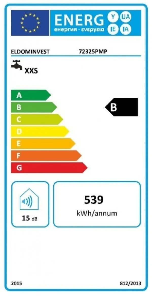 close-in keukenboiler onder het aanrecht – 1500W – eldom – extra life – energielabel