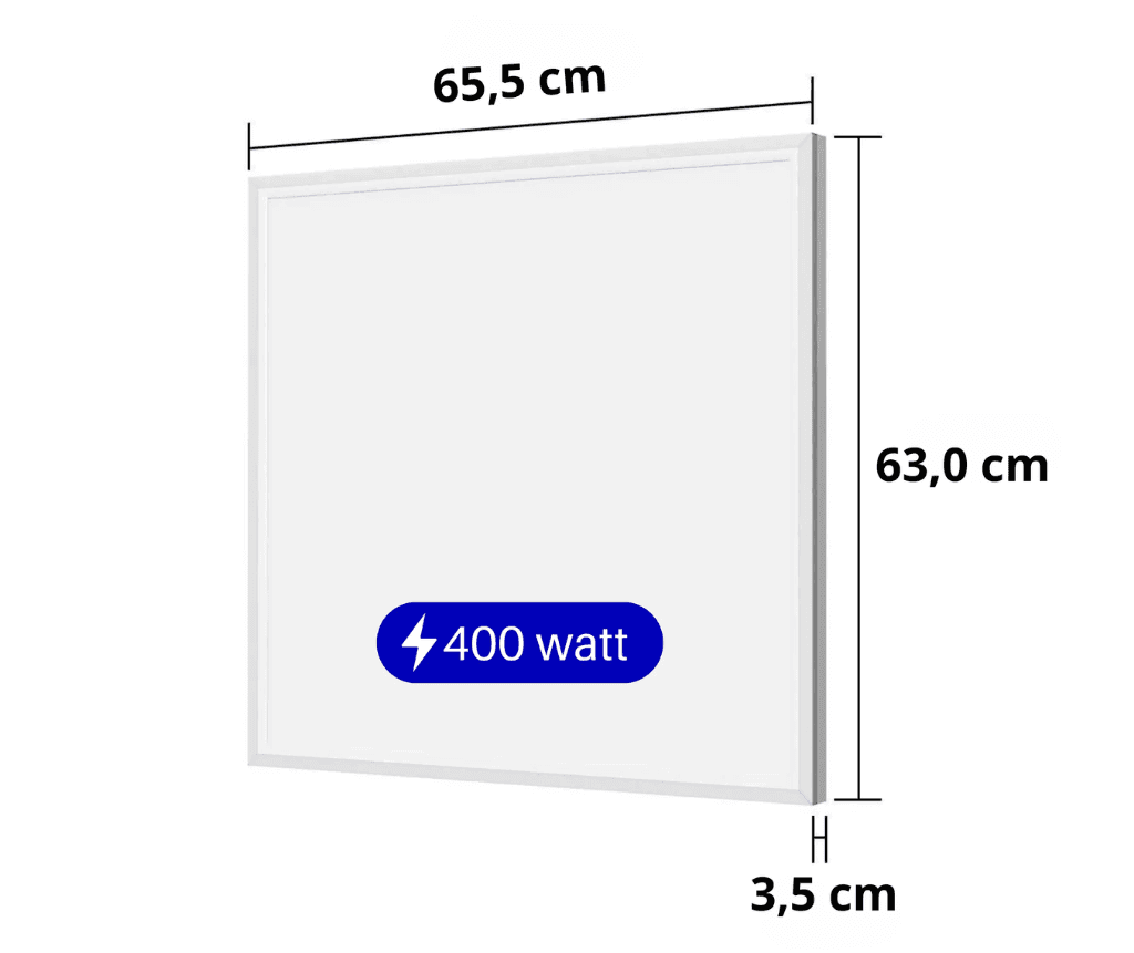 warmtepaneel met verlichting 400w afmetingen